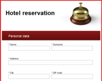 Online reservation form template